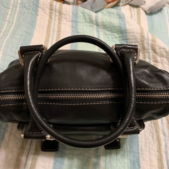 Michael Kors❤️🎁classic📌rare beautiful vintage📌Black Leather satchel - Picture 8 of 16